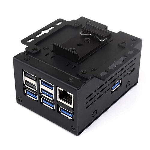Pour Raspberry Pi5 / 5B de qualité industrielle Grand espace Boîtier D pour refroidisseur actif PCle / PoE HAT Expansion B