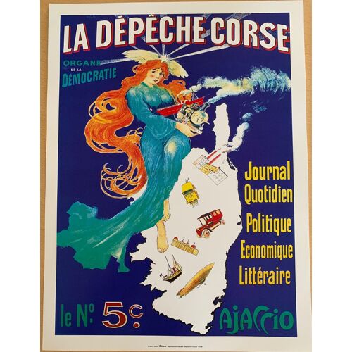 La Dépêche Corse / Ajaccio - - 30x40cm - Affiche / Poster Envoi En Tube