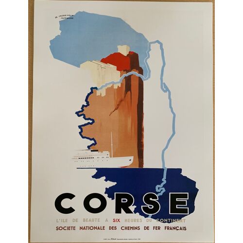 La Corse / Sncf - Casabianca Humbaire - 30x40cm - Affiche / Poster Envoi En Tube