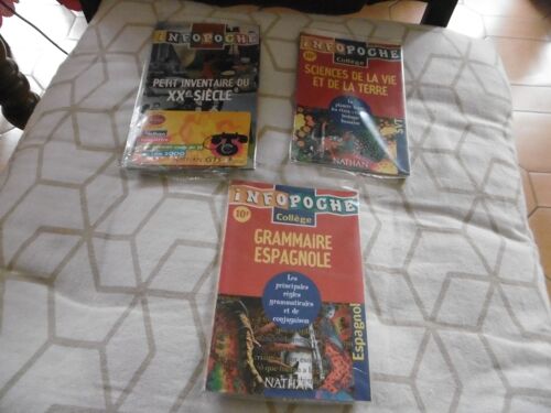 Nathan Infopoche ; S.V.T., Grammaire Espagnole, Inventaire Du 20è Siècle Lot De 3 N° 13