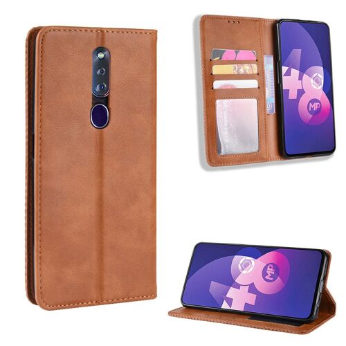 Coque Oppo Realme F11 Pro,Etui Pour Oppo Realme F11 Pro,Coque En Cuir Vintage Pour Oppo Realme F11 Pro,Marron