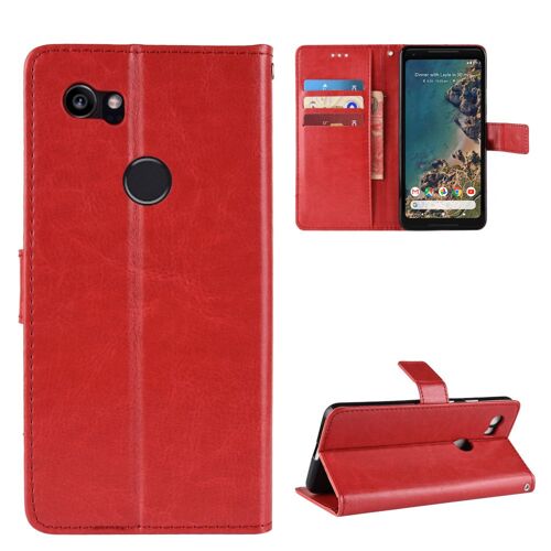 Coque Google Pixel 2 Xl,Etui Pour Google Pixel 2 Xl,Coque En Cuir Pour Google Pixel 2 Xl,Convient A Etui La Google Pixel 2 Xl,Rouge