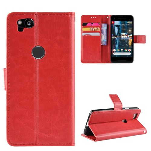 Coque Google Pixel 2,Etui Pour Google Pixel 2,Coque En Cuir Pour Google Pixel 2,Convient A Etui La Google Pixel 2,Rouge