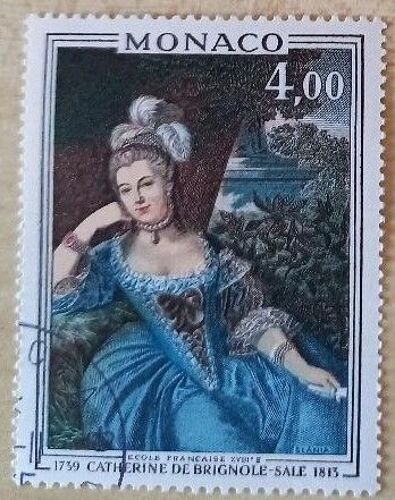 Timbre Préoblitéré Neuf Monaco, Catherine De Brignole-Sale 1813, 4 Francs.