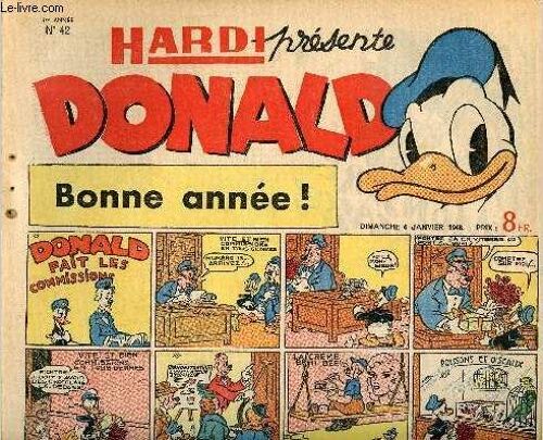 Donald (Hardi Présente) - N° 42 - 4 Janvier 1948 - Donald Fait Les Commissions