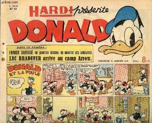 Donald (Hardi Présente) - N° 43 - 11 Janvier 1948 - Donald Et La Poule