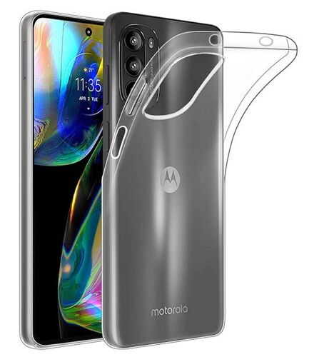 Coque pour Motorola Moto G52 4G / G82 5G - housse etui silicone gel fine + film ecran - TRANSPARENT TPU