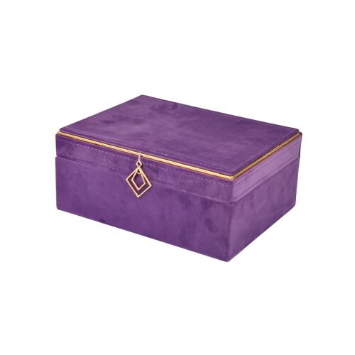 Boite à bijoux boudoir prune