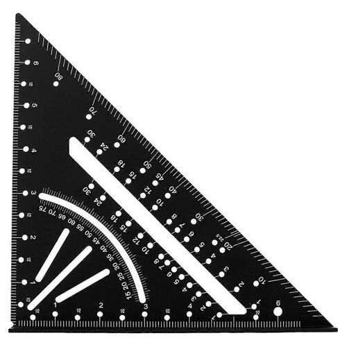 Carré de charpentier, outils de charpentier polyvalents carrés en T de 7 pouces, carré, rapporteur, règle, marquage G