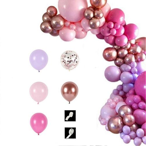 Pink Balloon Arch Kit Balloon Guirlande Bow Balloons Décor de mariage Baby Shower Girl Birthday Party Ba