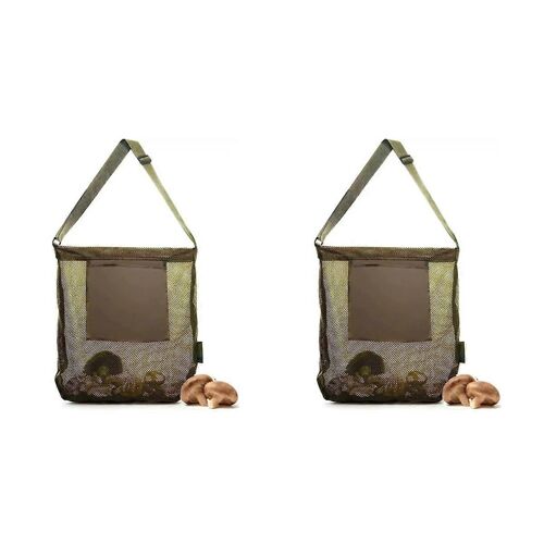 2PCS Chasse Aux Champignons Filet Sac Récolte Champignon Panier Collection Sac Grande Capacité Maille Jardin Fru