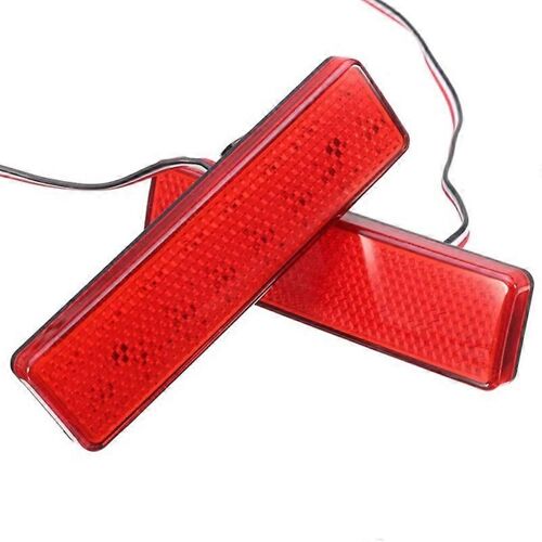 2x Rouge Voiture Arrière Pare-Chocs Réflecteur Signal Led Arrière Stop Feu De Frein Pour Opel Vivaro Movano