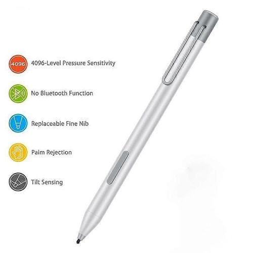 Pour stylet Go Pro7/6/5/4/3 stylo électronique 4096 niveaux de pression avec extracteur de pointe + pointe -Silve