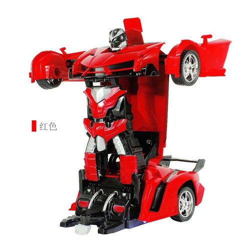 Robot De Transformation Automatique À Une Clé De Voiture De Déformation De 18 Cm Avec La Figurine D'action De Modèle De Jouets De Voiture De Rc De Télécommande Pour Des Enfants