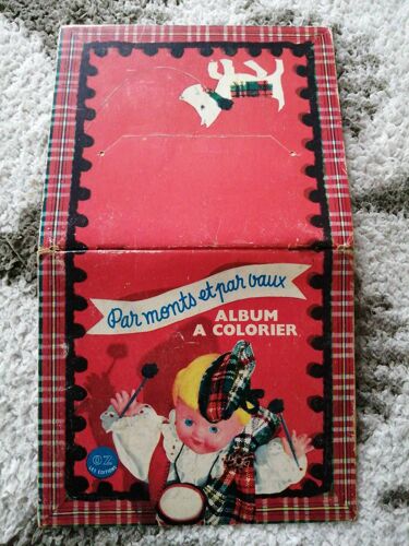 Par Mont Et Par Vaux - Album À Colorier - Les Éditions Oz - De 1951 - Dépôt Légal 1956 - Fleur, Chat, Lapin, Maison, Oiseau, Ours, Fruit Divers, Éléphant, Enfant, Chien, Mobilier, Pompier Etc ...