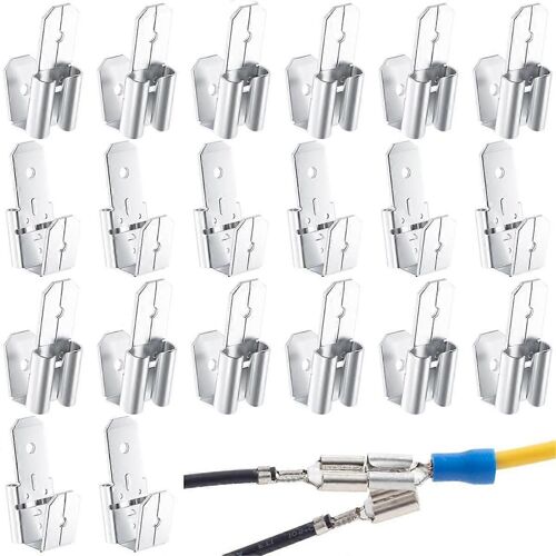 Connecteurs à fourche double mâle, assortiment de bornes à sertir à sertir électrique femelle mâle à 3 voies