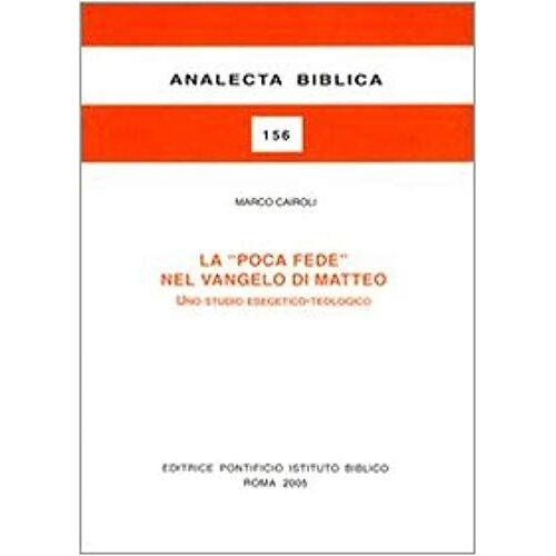 La Poca Fede Nel Vangelo Di Matteo. Uno Studio Esegetico-Teologico