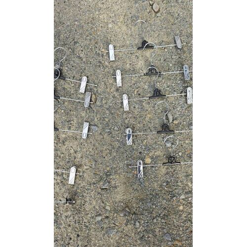 Lot de 10 cintres pour pantalons et jupes avec poignées en métal réglables