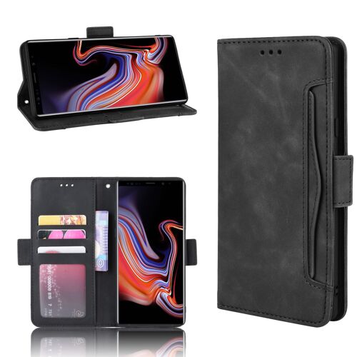 Coque Samsung Galaxy Note 9,Etui Pour Samsung Galaxy Note 9,Coque Multi-Cartes Pour Samsung Galaxy Note 9,Etui En Cuir Pu Premium Housse Pour Samsung Galaxy Note 9,Noir