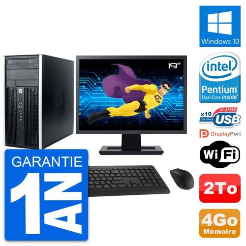 PC Tour HP Pro 6300 CMT Ecran 19" G630 RAM 4Go Disque Dur 2To Windows 10 Wifi