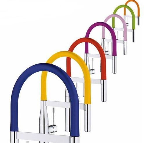 Flexible robinet cuisine Grohe Essence Semi-Pro Chromé Marbre