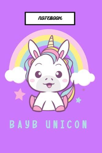 Cute Bayb Unicon Composition Notebook: Wide Ruled Notebook Journal,Nifty Wide Blank Linke Workbook For Teens And Kids 6"X9" 120 Pages