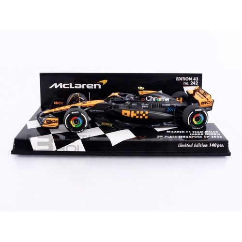 Minichamps 1/43 - Mclaren Mcl60 - 2nd Singapore Gp 2023 (L. Norris) 537235904-Minichamps