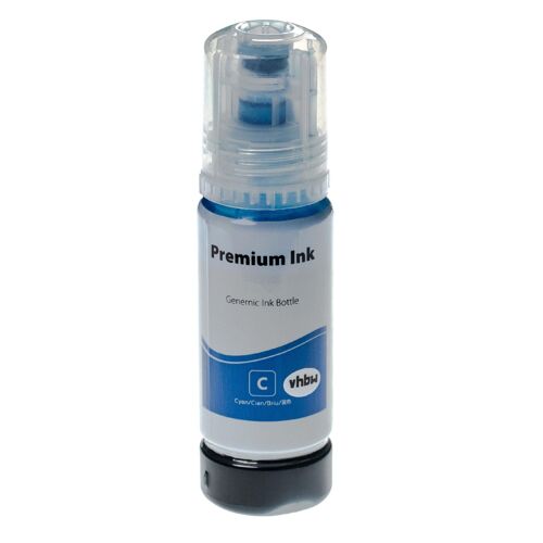 vhbw Recharge d'encre Cyan compatible avec Canon Pixma G7050, GM4050, G5050, G6050, GM2050, G4511, G3501, G2501, G1501, G4510