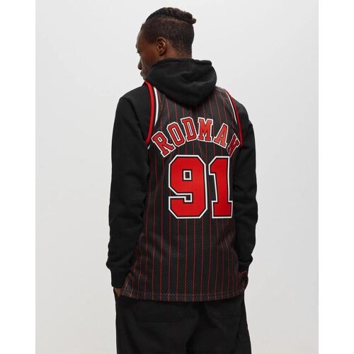 Mitchell & Ness Nba Swingman Jersey Chicago Bulls Alternate 1995-96 Dennis Rodman #91 Men Jerseys Black En Taille:M