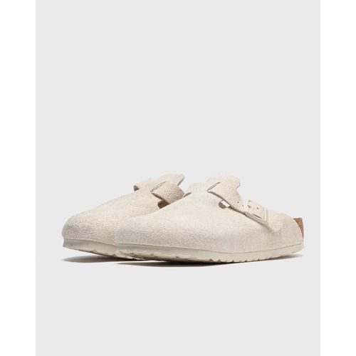 Birkenstock Boston Velourleder Men Sandals Slides White En47