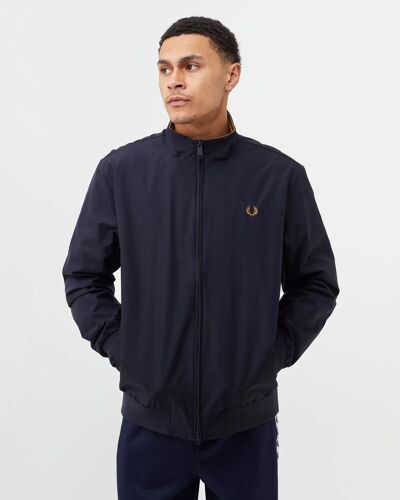 Fred Perry Brentham Jacket Men Bomber Jackets Blue En Taille:L