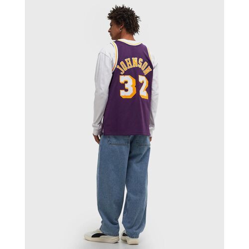 Mitchell & Ness Nba Swingman Road Jersey Los Angeles Lakers 1984 Magic Johnson #32 Men Jerseys Purple En Taille:L