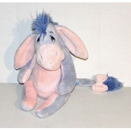 Peluche Doudou Bourriquet Bleu Rose 23 Cm Assis Disney
