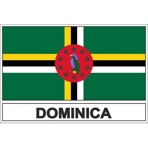 Autocollant Sticker Drapeau Wd Dominique