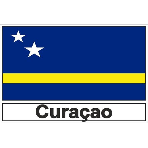 Autocollant Sticker Drapeau Cw Curacao