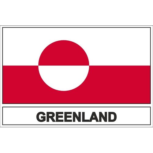 Autocollant Sticker Drapeau Kn Groenland