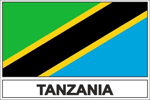 Autocollant Sticker Drapeau Eat Tanzanie