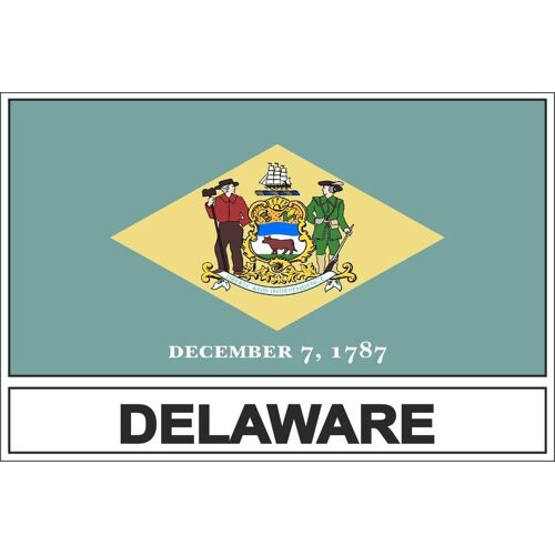 Autocollant Sticker Drapeau Usa Delaware