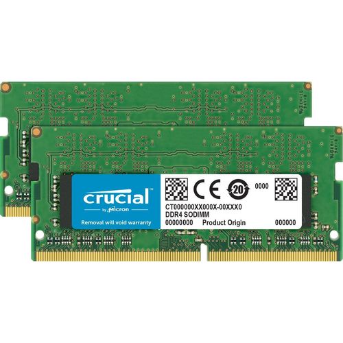 Crucial CT2K8G4S266M (DDR4, 2666 MT/s, PC4-21300, CL19, Single Rank x8, SODIMM, 260-Broches) Mémoire pour Mac 16Go Kit (8Go x2) V