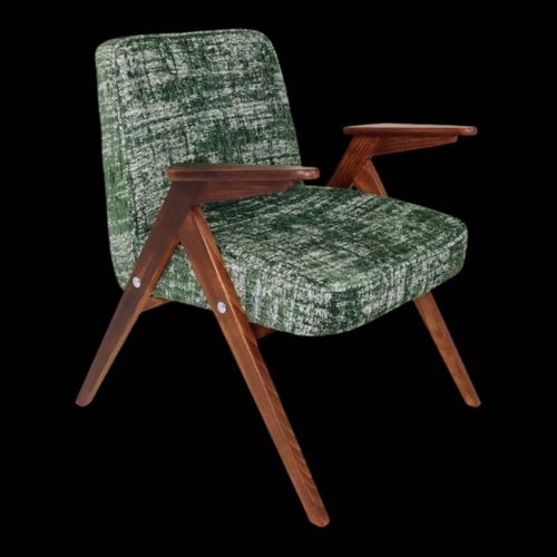 Fauteuil Lounge Scandinave Vert Tissu Daposameublement Bohme Mlang Vert