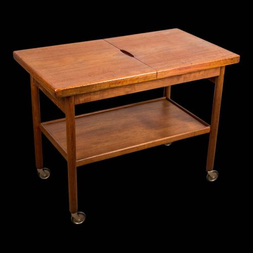 Desserte Danoise Extensible Et Deux Niveaux En Teck 1960 Kurt Ostervig Marron