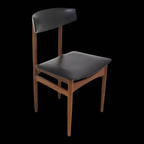 Chaise Scandinave En Teck En Ska Danemark 1960 Noir