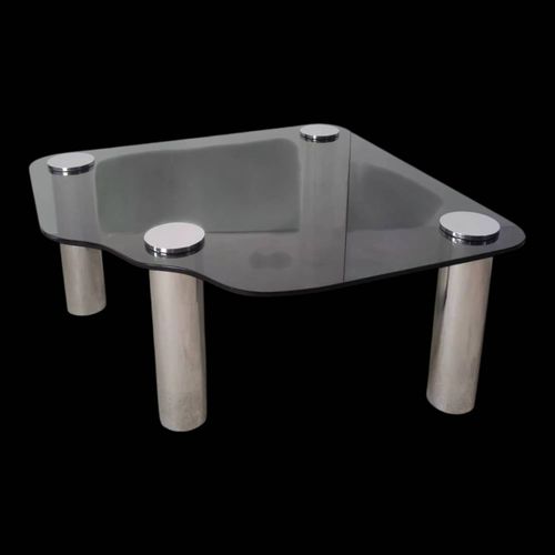 Table Basse Vintage Forme Libre Argent