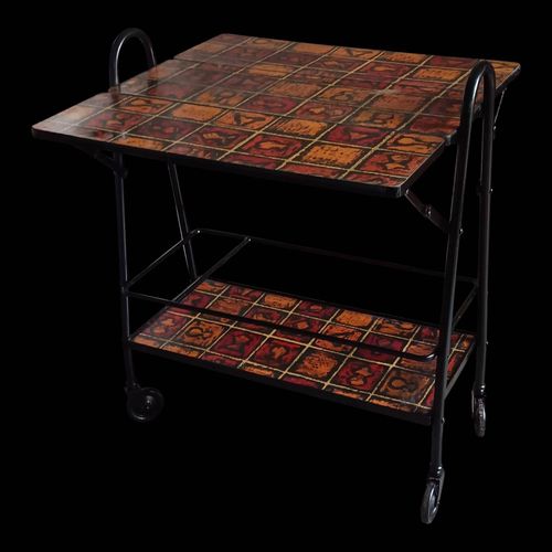 Desserte Roulante Pliante Des Annes 5060 Multicolore