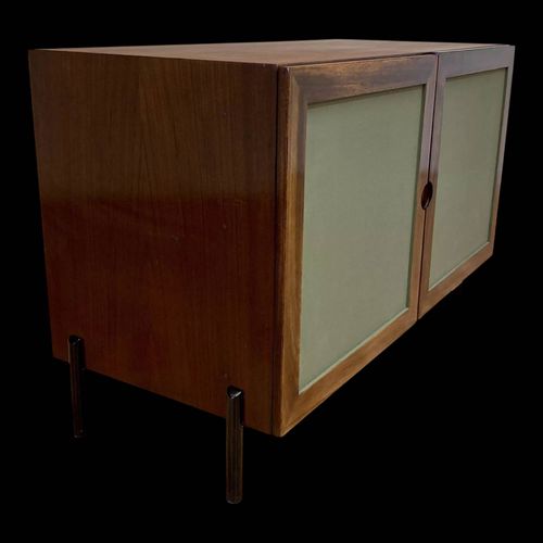 Commode Palissandre Et Mtal Design 1950 Bois