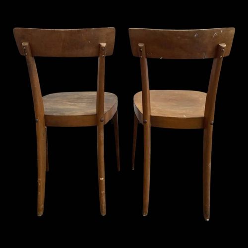 Lot De 2 Chaises Vintage Stella Annes 60 Marron