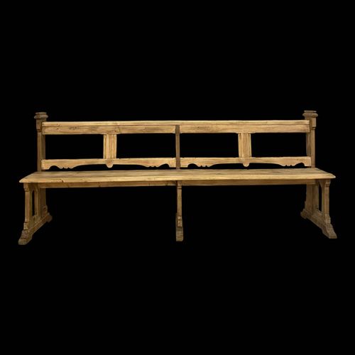 Grand banc daposglise en chne bois
