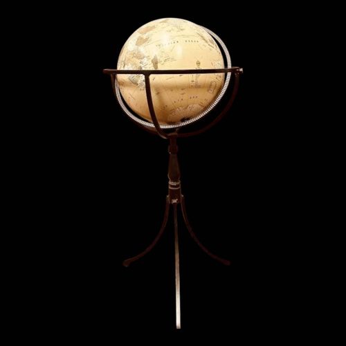 Globe sur pied beige