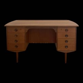 Bureau Vintage En Teck Bois