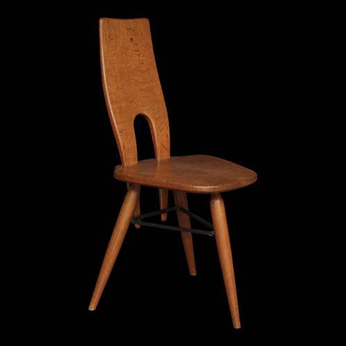Chaise daposappoint en chne italien annes 1950 bois